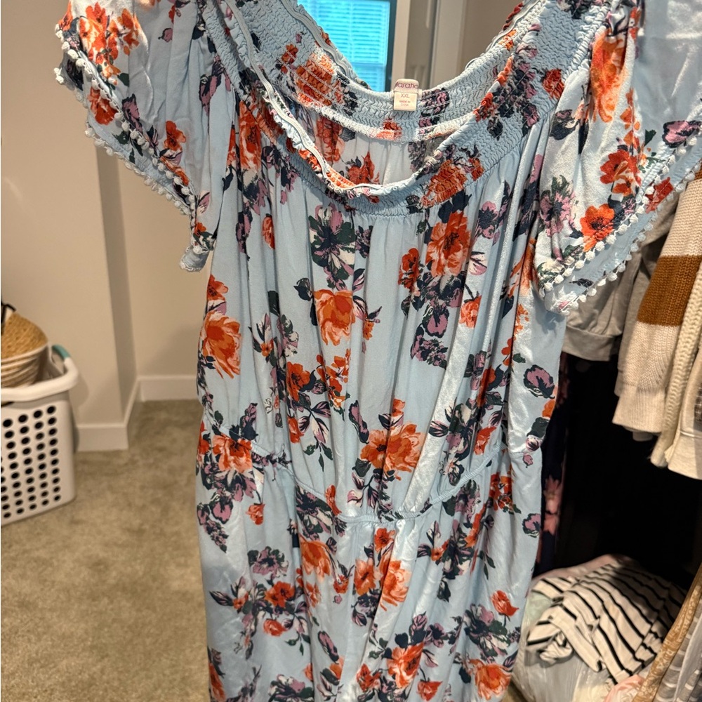 Floral Blue Romper